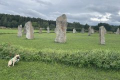 Pohled na část Stonehenge.